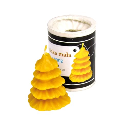 BIENE24.DE Kerzengießform Weihnachtsbaum klein Kerzenform Silikonform für Bienenwachs Kerzen herstellen von BIENE24.DE