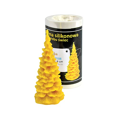 Kerzengießform Weihnachtsbaum groß Kerzenform Silikonform für Bienenwachs Kerzen herstellen von BIENE24.DE