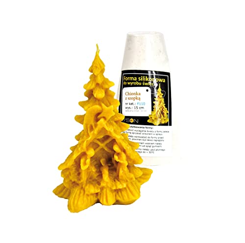 Kerzengießform Weihnachtsbaum mit Krippe Silikonform Kerzen Bienenwachs von BIENE24.DE