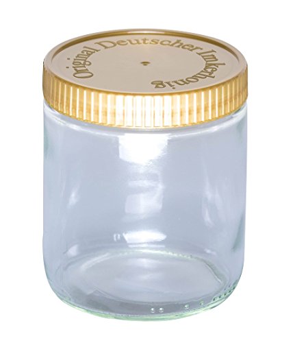 BIENEN SCHMIDT 60 x Neutrales Schraubglas 500g Imkerhonig Honnigglas mit goldenem Deckel ohne Etikett Honig Neutralglas (Deckel mit Prägung "Imkerhonig") von BIENEN SCHMIDT