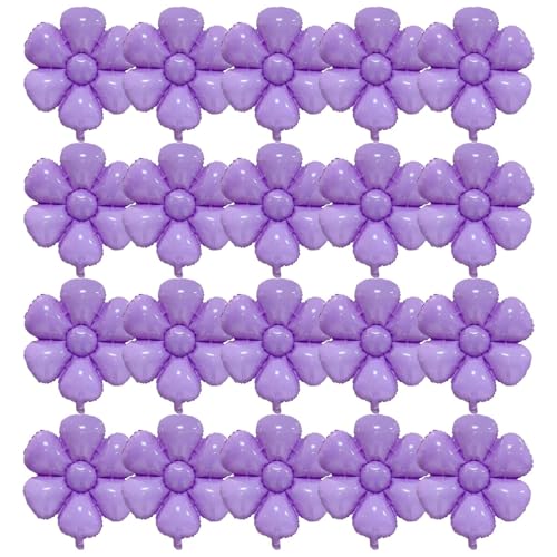 BIEUFBJI 20 Stück lila Gänseblümchen-Folienballons Blumen-Thema Babyparty Gänseblümchen Party Geburtstag Hochzeit Party Dekorationen BIEUFBJI 20 Stück lila Gänseblümchen-Folienballons Blumen-Thema Babyparty Gänseblümchen Party Geburtstag Hochzeit Party Dekorationen von BIEUFBJI