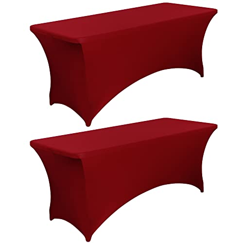 BIFENBI 122 cm große Tischdecken für rechteckige Tische, Stretch-Spandex-Tischabdeckung, Schutz für Bankett, Massagebett, Hochzeit, Geburtstag, 122 cm Länge x 61 cm Breite x 76 cm Höhe, Rot BIFENBI 122 cm große Tischdecken für rechteckige Tische, Stretch-Spandex-Tischabdeckung, Schutz für Bankett, Massagebett, Hochzeit, Geburtstag, 122 cm Länge x 61 cm Breite x 76 cm Höhe, Rot von BIFENBI