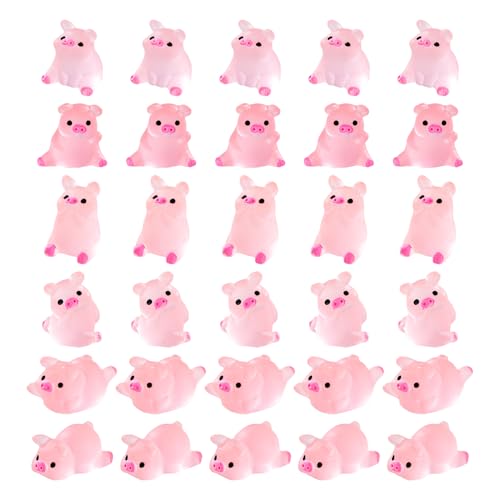 BIFHIG 30 Rosa Matte Ferkel, Harz -Ferkelspielzeug, Handgefertigtes DIY -Zubehör, Desktop -Ornamente. von BIFHIG