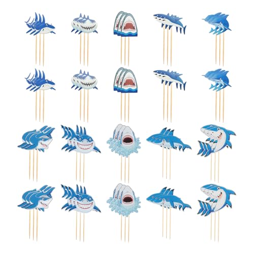 BIFHIG 60 Flaggeneinsätze Zum Thema Haifisch, Cartoon-Kucheneinsätze, Kuchendekorationen, Accessoires Für Geburtstagsfeier. BIFHIG 60 Flaggeneinsätze Zum Thema Haifisch, Cartoon-Kucheneinsätze, Kuchendekorationen, Accessoires Für Geburtstagsfeier. von BIFHIG