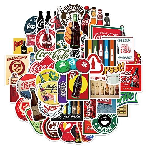 Modische Cola-Aufkleber, 50 Stück, Vinyl, wasserdichte Aufkleber für Laptop, Scrapbooking, Handyhüllen, Aufkleber für Hydroflasche, Wasserflasche, Laptop, Skateboard, Gepäckaufkleber (Cola-50 Stück) Modische Cola-Aufkleber, 50 Stück, Vinyl, wasserdichte Aufkleber für Laptop, Scrapbooking, Handyhüllen, Aufkleber für Hydroflasche, Wasserflasche, Laptop, Skateboard, Gepäckaufkleber (Cola-50 Stück) von BIFPAST