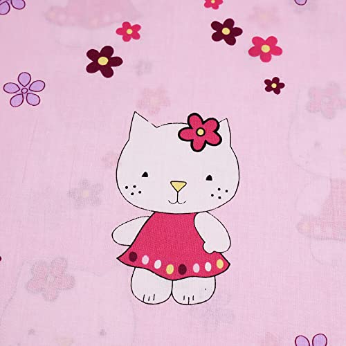 100% Baumwollstoff - 160 cm breit - Hello Kitty (12347) Meterware für Bettwäsche, Kissenbezüge, Kinder-Deko, Tagesdecken, Taschen usw von BIG-SAM Kurzwaren & Handarbeitsartikel