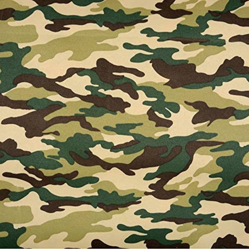 1m | Camouflage Polyester-Baumwoll Stoff 150cm in Grün-Braun von BIG-SAM Kurzwaren & Handarbeitsartikel