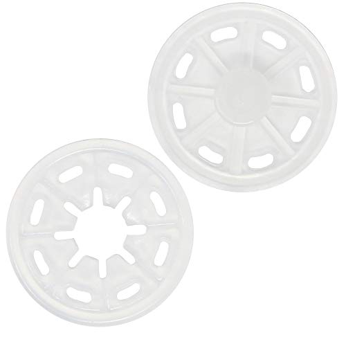 10 Druckknöpfe | 25mm Durchmesser | aus Kunststoff | in Schwarz oder Transparent | zum annähen (Transparent) von BIG-SAM