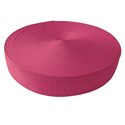 20 mm Gurtband | 1, 2 oder 5 Meter Länge (an einem Stück geschnitten) | verschiedene Farben zur Auswahl | (Rosa kräftig (312) PINK, 2) von BIG-SAM