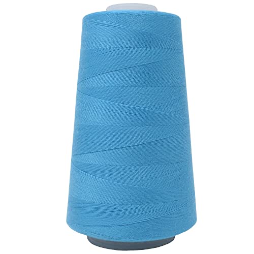 3000 Yard Overlock Nähgarn (ca. 2743.2m) - 40/2 aus 100% Polyester - Overlockgarn (NEON BLAU) von BIG-SAM