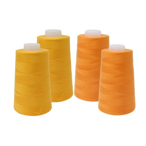 4 Konen Overlockgarn - á 3000 yds = 2743.2 m // 12.000 yds = 10972.8 m - Auswahl aus 26 Farben (2x Orange & 2x Hellorange) von BIG-SAM