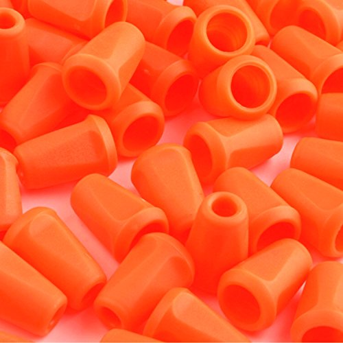 BIG-SAM - 10 Kordelstopper/Kordelendstücke Auswahl (Neon Orange) von BIG-SAM
