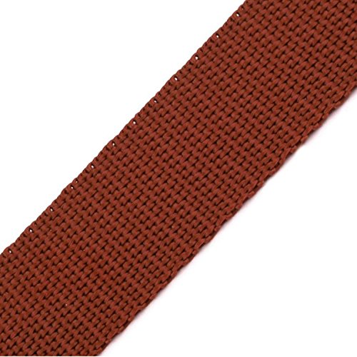 BIG-SAM - 10542 - Gurtband aus Polypropylen - 15mm Breite - 1, 5 oder 10 Meter - Auswahl aus 16 Farben (1 Meter, Braun (78)) von BIG-SAM