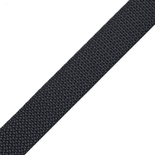 BIG-SAM - 10543 - Gurtband aus Polypropylen - 15mm Breite - 1, 5 oder 10 Meter - Auswahl aus 16 Farben (1 Meter, Anthrazit (80)) von BIG-SAM