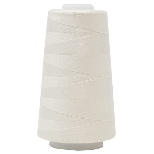 BIG-SAM - 3000yards Overlockgarn (ca. 2743.2m) - 100% Polyester (201 - Rohweiß) von BIG-SAM