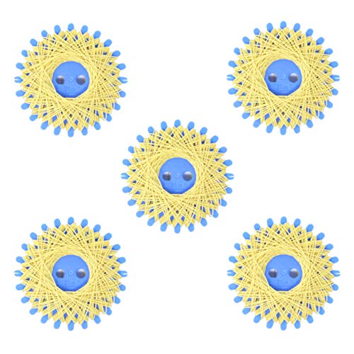 Sternzwirn | 5 Stück | je 20 Meter Lauflänge | aus 100% Baumwolle | Nm 30/3 (Gelb) von BIG-SAM