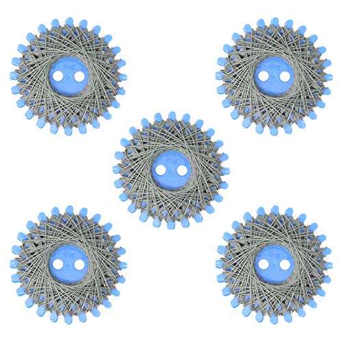 Sternzwirn | 5 Stück | je 20 Meter Lauflänge | aus 100% Baumwolle | Nm 30/3 (Grau) von BIG-SAM