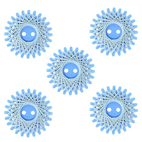 Sternzwirn | 5 Stück | je 20 Meter Lauflänge | aus 100% Baumwolle | Nm 30/3 (Hellblau) von BIG-SAM