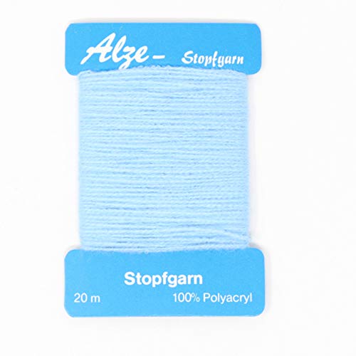 BIG-SAM - Stopfgarn | 20 Meter Wickelkarte | auch als Beilaufgarn verwendbar | viele Farben einzeln erhältlich oder als Farbset (Pastellblau) von BIG-SAM