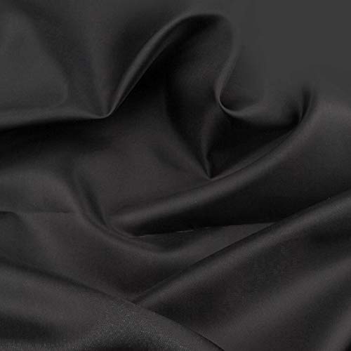 Futterstoff | 0,5m x 150cm Breit | aus 100% Polyester (Schwarz) von BIG-SAM