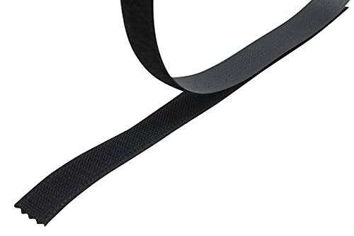 Klettband | 20 mm breites Band | Haken und Flauschband - Hook und Loop | zum Annähen | Farbe: Schwarz von BIG-SAM