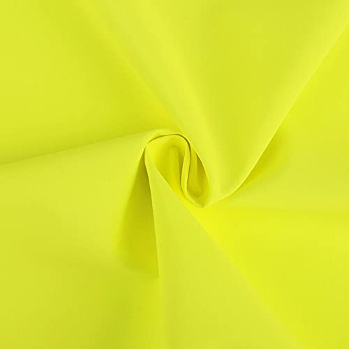 Sommer Softshell Stoff | 0,5m x 148 cm Breite | 190-195 g/m² | aus Polyester (Neon Gelb (3)) von BIG-SAM