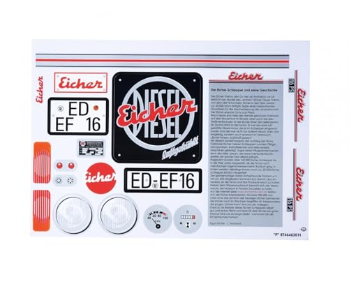 Big Aufklebersatz Sticker Eicher Diesel (Spielzeug) Zubehör, Ersatzteil von BIG