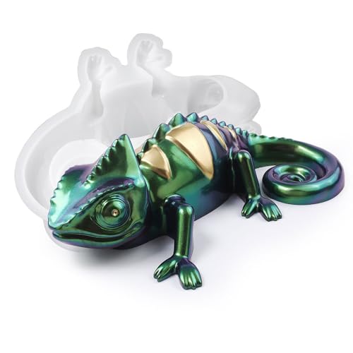 BIGEBO Eidechsenharz-Formen, Silikon, Tier-Epoxidharz-Form, 3D-Tierform, Formen für Epoxidharz, Gips, Ton, Gießen BIGEBO Eidechsenharz-Formen, Silikon, Tier-Epoxidharz-Form, 3D-Tierform, Formen für Epoxidharz, Gips, Ton, Gießen von BIGEBO