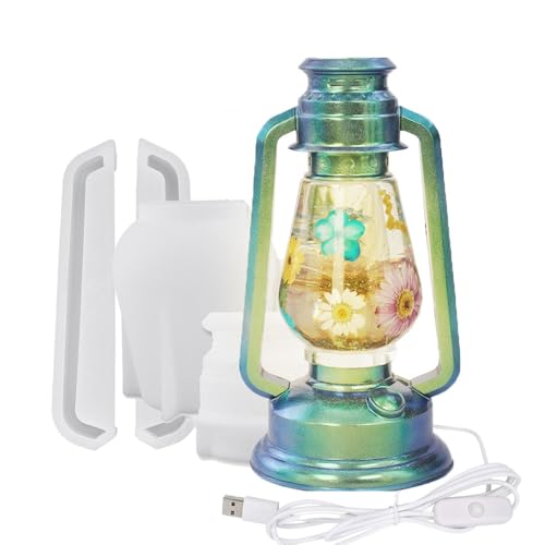 BIGEBO Petroleum-Lampen-Harzform, Harz-Lichtlampen-Form-Set, Camping-Laterne, Epoxid-Formen für Heimdekoration BIGEBO Petroleum-Lampen-Harzform, Harz-Lichtlampen-Form-Set, Camping-Laterne, Epoxid-Formen für Heimdekoration von BIGEBO