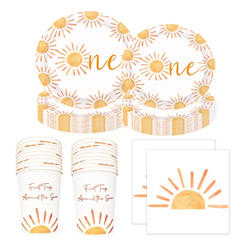 First Trip Inspired Around The Sun Geburtstagsdekorationen Sun One Boho Geburtstag Pappteller Servietten und Tassen für Boho Hippie Sonnenschein Boho One Sun Baby Shower Party Supplies Dekorationen, First Trip Inspired Around The Sun Geburtstagsdekorationen Sun One Boho Geburtstag Pappteller Servietten und Tassen für Boho Hippie Sonnenschein Boho One Sun Baby Shower Party Supplies Dekorationen, von BIGKEOKI
