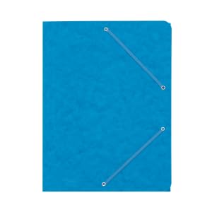 10 Stück Pressboard-Ordner A4 blau, Mappe mit Gummiband Presspan, Premium Ordnungsmappe Mappe mit Gummiband, aus Pressspan-karton 330 g/m2 von BIGO