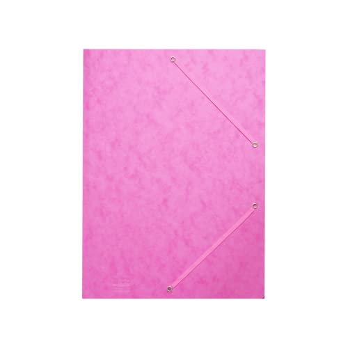10 Stück Pressboard-Ordner A4 rosa, Mappe mit Gummiband Presspan, Premium Ordnungsmappe Mappe mit Gummiband, aus Pressspan-karton 330 g/m2 von BIGO