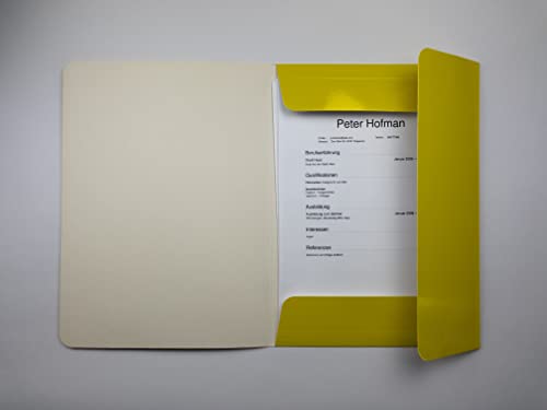 Original BIGO | 10 Stück LUX Sammelmappe Aus Karton glänzend gelb | Einschlagmappe Mit Gummi | Mappe Mit Gummiband Für Din A4 | 4 Klappen | mit Papiermaß 450g/m2 | Schnellhefter Bunt Sortiert Original BIGO | 10 Stück LUX Sammelmappe Aus Karton glänzend gelb | Einschlagmappe Mit Gummi | Mappe Mit Gummiband Für Din A4 | 4 Klappen | mit Papiermaß 450g/m2 | Schnellhefter Bunt Sortiert von BIGO