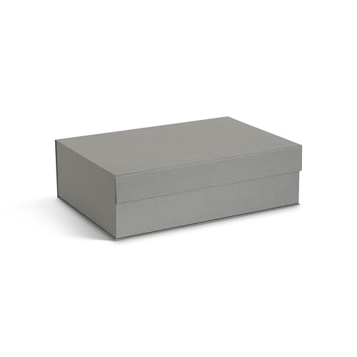 BIGSO KIAN 3er-Set Aufbewahrungsboxen mit Scharnierdeckel und Magnetverschluss – stapelbare Ordnungsbox mit Deckel – Aufbewahrungskisten aus Faserplatte und Papier – grau BIGSO KIAN 3er-Set Aufbewahrungsboxen mit Scharnierdeckel und Magnetverschluss – stapelbare Ordnungsbox mit Deckel – Aufbewahrungskisten aus Faserplatte und Papier – grau von BIGSO BOX OF SWEDEN