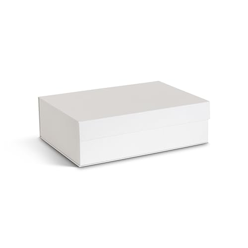 BIGSO KIAN 3er-Set Aufbewahrungsboxen mit Scharnierdeckel und Magnetverschluss – stapelbare Ordnungsbox mit Deckel – Aufbewahrungskisten aus Faserplatte und Papier – weiß BIGSO KIAN 3er-Set Aufbewahrungsboxen mit Scharnierdeckel und Magnetverschluss – stapelbare Ordnungsbox mit Deckel – Aufbewahrungskisten aus Faserplatte und Papier – weiß von BIGSO BOX OF SWEDEN