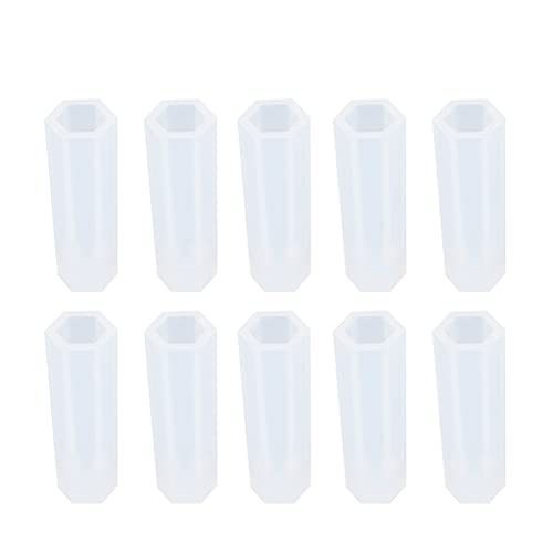 10 Stück/Set Kristallspitze Turm Epoxidharz Form Schmuck Anhänger Silikon Ornamente Heimdekorationen Gießwerkzeuge von BIGULA