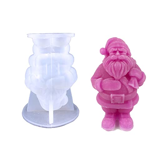 3D-Weihnachtsmann-Silikonform für handgefertigte Desktop-Dekoration, Gips, Epoxidharz für Heimdekoration von BIGULA