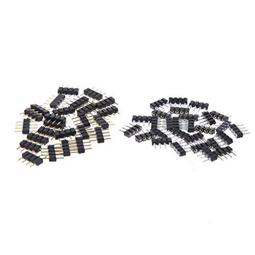 BIGULA 50 Stück 4-polige Nadel-LED-Streifenverbinder, qualifizierter Stecker und Buchse BIGULA 50 Stück 4-polige Nadel-LED-Streifenverbinder, qualifizierter Stecker und Buchse von BIGULA