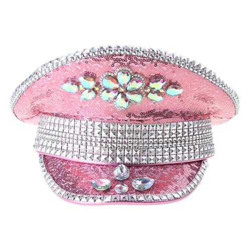 BIGULA Bejeweled Kapitän Hut mit schweren Kristall-Pailletten für Braut, Junggesellinnenabschied, Perlen, Hut, Hochzeitsfotos BIGULA Bejeweled Kapitän Hut mit schweren Kristall-Pailletten für Braut, Junggesellinnenabschied, Perlen, Hut, Hochzeitsfotos von BIGULA