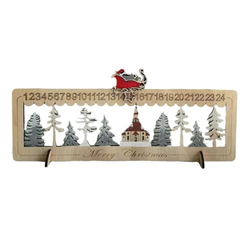 LED beleuchteter Holz-Adventskalender, geschnitztes Holz, Weihnachtsszene, Countdown-Kalender mit LED-Lichtern und Baumhaus LED beleuchteter Holz-Adventskalender, geschnitztes Holz, Weihnachtsszene, Countdown-Kalender mit LED-Lichtern und Baumhaus von BIGULA