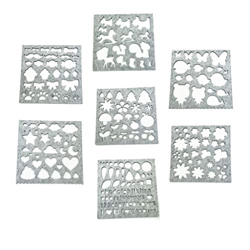 Wollfilz-Form, Nadelfilz, Bastelschablone, Applikation, Basteln, Formen, 7 Stück von BIGULA