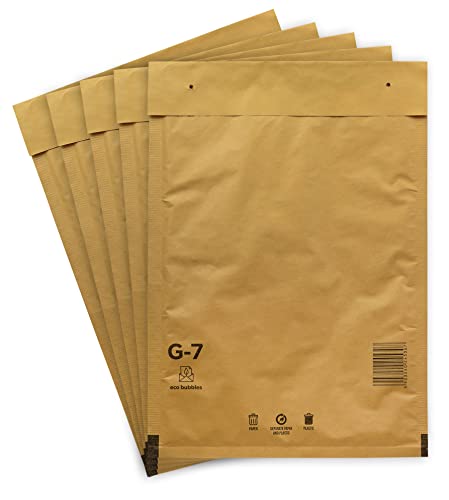 10 Versandtaschen Luftpolsterumschläge haftklebend Luftpolsterversandtaschen Luftpolstertaschen Gr. G/7 G7 braun (250mm x 350 mm) Umschläge gepolstert Polsterumschlag Taschen von BIGtec