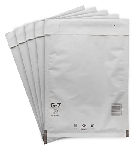 10 Versandtaschen Luftpolsterumschläge haftklebend Luftpolsterversandtaschen Luftpolstertaschen Gr. G/7 G7 weiß (250mm x 350 mm) Umschläge gepolstert Polsterumschlag Taschen von BIGtec