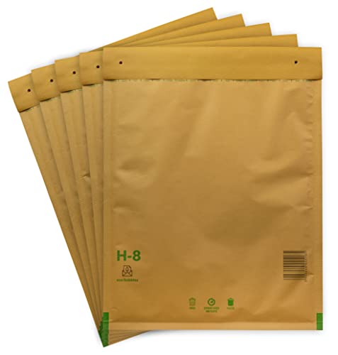 10 Luftpolsterversandtaschen Luftpolstertaschen Umschläge Polsterumschlag Versandtaschen Luftpolsterumschläge Gr. H/8 H8 braun (290mm x 370 mm) von BIGtec