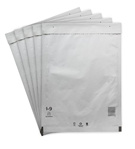 100 Luftpolsterversandtaschen Luftpolstertaschen Umschläge Polsterumschlag Versandtaschen Luftpolsterumschläge Gr. I/9 I9 weiß (320mm x 455 mm) von BIGtec