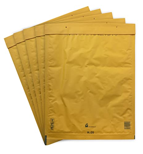 600 Luftpolsterversandtaschen Luftpolstertaschen Umschläge Polsterumschlag Versandtaschen Luftpolsterumschläge Gr. K/10 K10 braun (370mm x 480 mm) von BIGtec