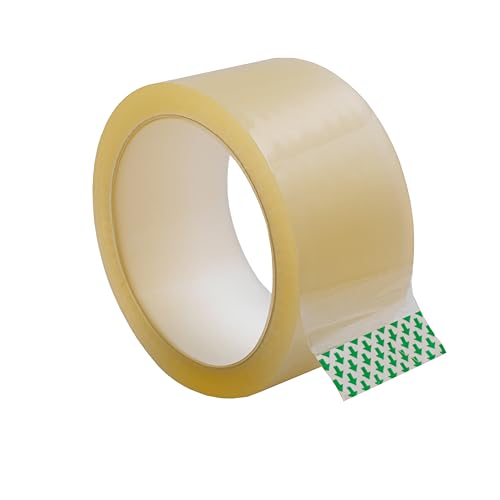 BIGtec 1 Rolle Paketklebeband Klebeband Packband Paketband Verpackungsband Kartonband Standard 66m lang 48mm breit transparent Verpackungsmaterial für Pakete und Karton von BIGtec