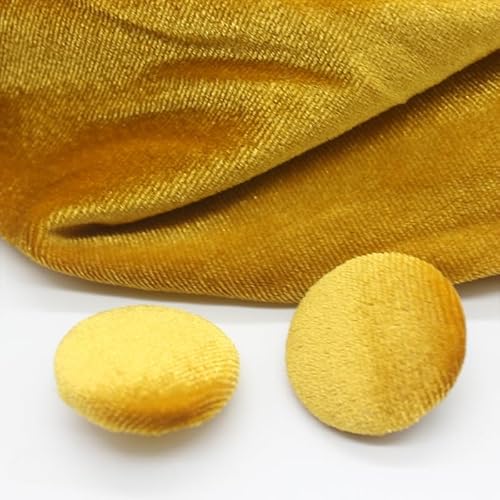 BIHOOA 10 Stück 10–28 mm goldfarbener Samt, runde Stoffknöpfe, mit Stoff überzogen, Samtknöpfe mit Metallschaft, Knöpfe für Kleidung, Basteln, Nähen BIHOOA 10 Stück 10–28 mm goldfarbener Samt, runde Stoffknöpfe, mit Stoff überzogen, Samtknöpfe mit Metallschaft, Knöpfe für Kleidung, Basteln, Nähen von BIHOOA