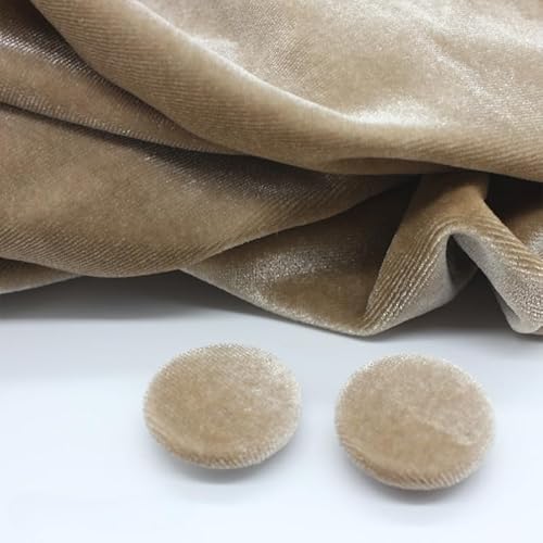 BIHOOA 10 Stück 10–28 mm goldfarbener Samt, runde Stoffknöpfe, mit Stoff überzogen, Samtknöpfe mit Metallschaft, Knöpfe für Kleidung, Basteln, Nähen BIHOOA 10 Stück 10–28 mm goldfarbener Samt, runde Stoffknöpfe, mit Stoff überzogen, Samtknöpfe mit Metallschaft, Knöpfe für Kleidung, Basteln, Nähen von BIHOOA