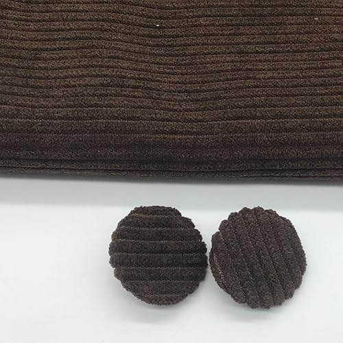 BIHOOA 10 Stück 10–38 mm runde, mit Stoff überzogene Knöpfe aus Cord, Samtknöpfe mit Metallschaft, Knöpfe für Kleidung, Basteln, Nähen von BIHOOA